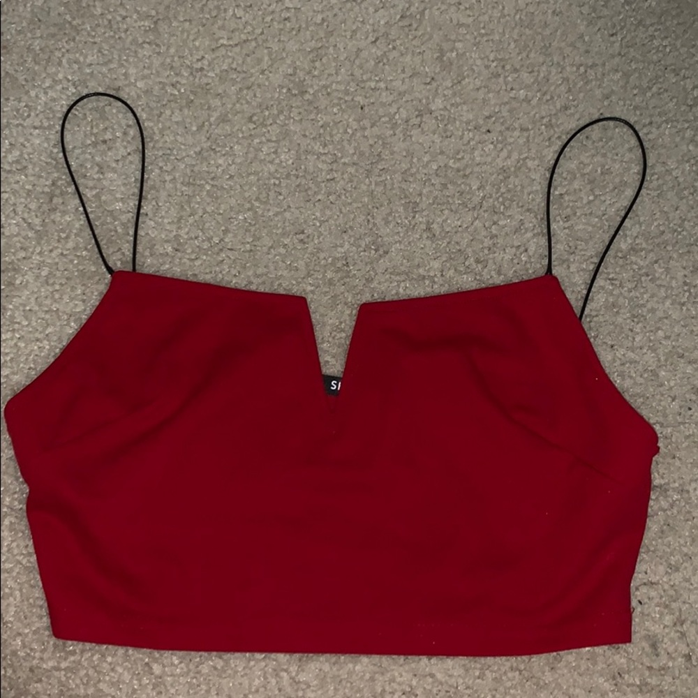shein red tank top